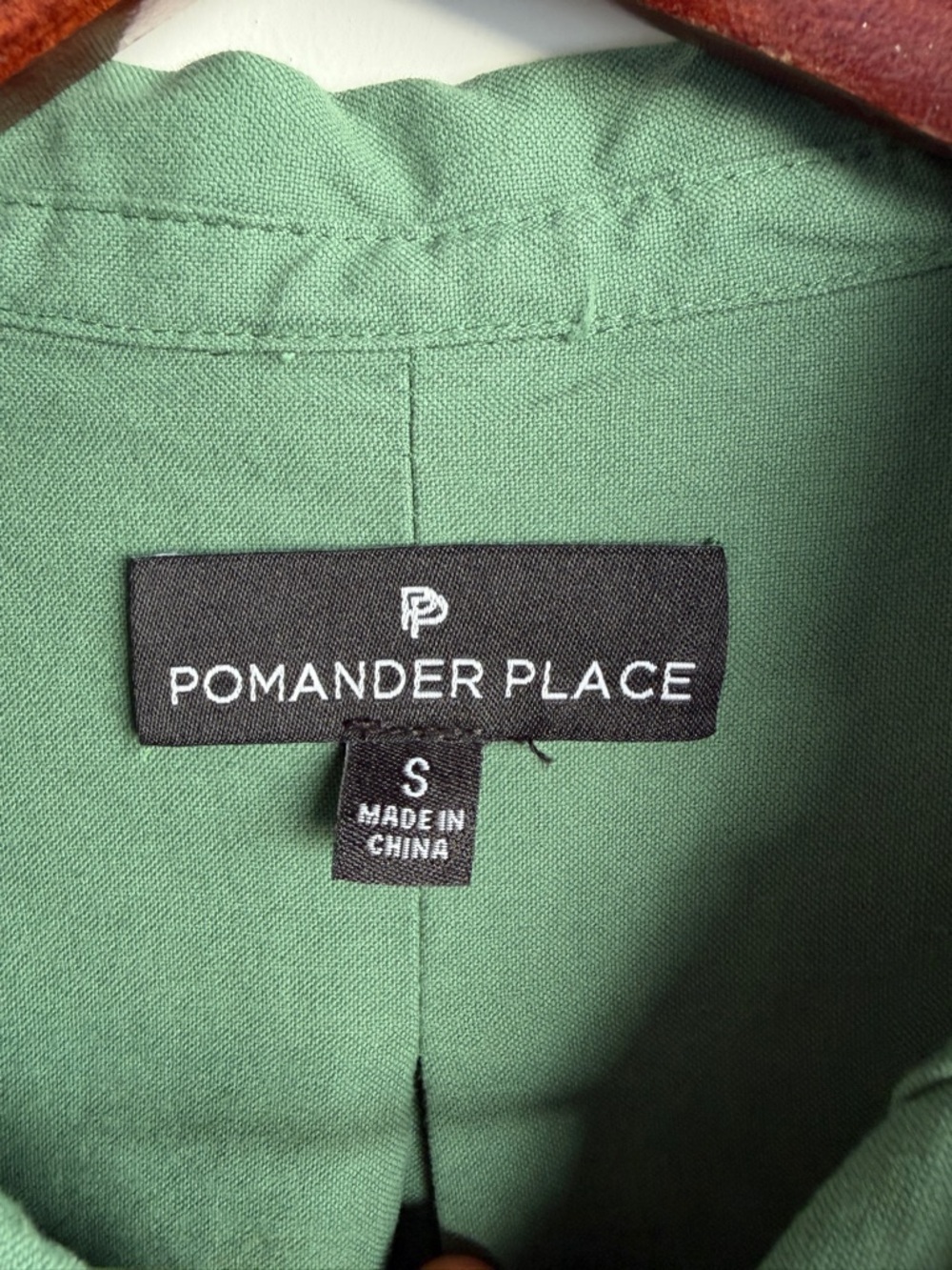 Pomander Place Green Popover Shirt Dress Size S - Picture 5 of 8